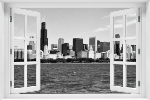 Fototapeta Naklejka Na Ścianę Okno 3D - Panorama Chicago. Chicago cityscape. Skyscrapers of Chicago