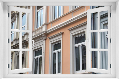 Fototapeta Naklejka Na Ścianę Okno 3D - Sanierte Altbaufassaden, Deutschland