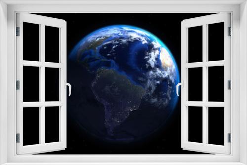 Fototapeta Naklejka Na Ścianę Okno 3D - Real Earth 3d Render