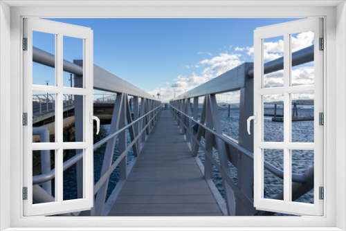 Fototapeta Naklejka Na Ścianę Okno 3D - Bridge Near Boston Harbor