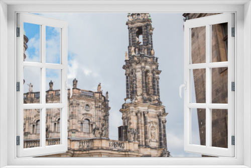 Fototapeta Naklejka Na Ścianę Okno 3D - Dresden , Germany - MAY 4, 2019. Tourism concept. Beautiful  view of city streets, centre of city. Vacation in  Dresden 