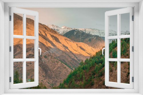 Fototapeta Naklejka Na Ścianę Okno 3D - Photo of Himalayas mountains in twilight. Himachal - India