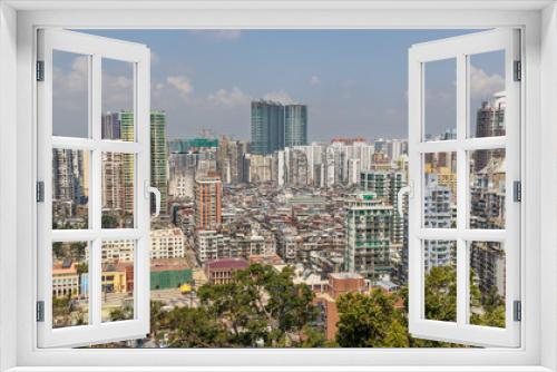 Fototapeta Naklejka Na Ścianę Okno 3D - Macau, China - a Portuguese colony until 1999, Macau is one of the most overpopulated territories in the world. Here in particular it's residential architecture