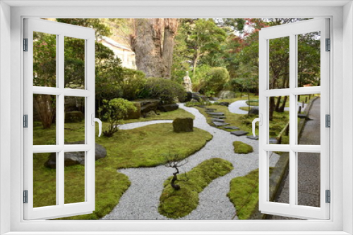 Fototapeta Naklejka Na Ścianę Okno 3D - Rock Garden at Bamboo Grove, Kamakura, Japan