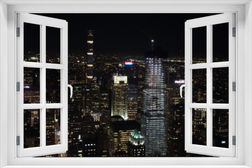 Fototapeta Naklejka Na Ścianę Okno 3D - New york de nuit 