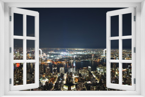 Fototapeta Naklejka Na Ścianę Okno 3D - New York de nuit 