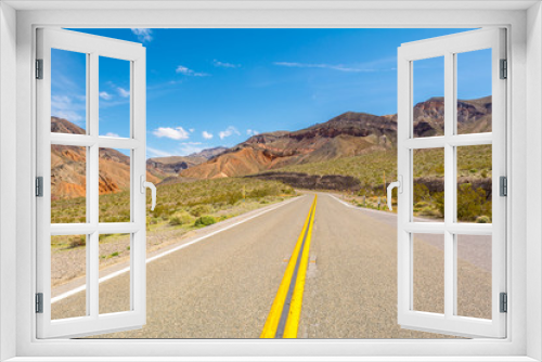 Fototapeta Naklejka Na Ścianę Okno 3D - Road crossing the Panamint Range in Death Valley National Park in California. USA