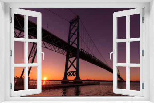 Fototapeta Naklejka Na Ścianę Okno 3D - Ambassador Bridge