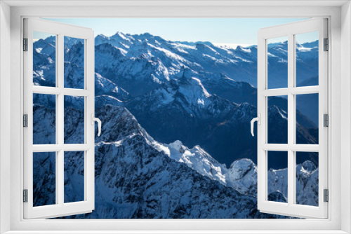 Fototapeta Naklejka Na Ścianę Okno 3D - icy mountain peaks