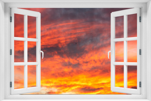 Fototapeta Naklejka Na Ścianę Okno 3D - Beautiful sunset sky, colorful clouds.