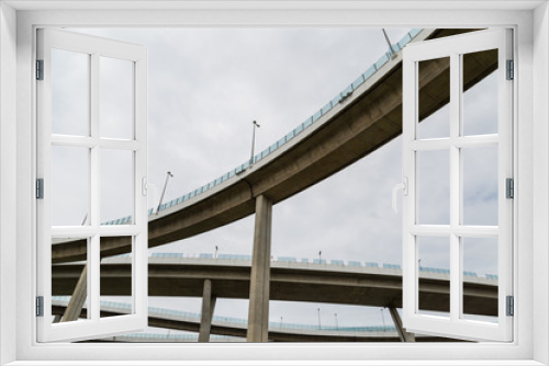 Fototapeta Naklejka Na Ścianę Okno 3D - Express freeway bridge
