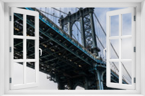 Fototapeta Naklejka Na Ścianę Okno 3D - Manhattan bridge  