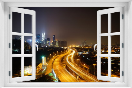 Fototapeta Naklejka Na Ścianę Okno 3D - Kuala Lumpur nightscape