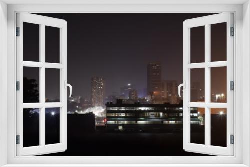 Fototapeta Naklejka Na Ścianę Okno 3D - city at night