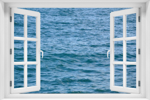 Fototapeta Naklejka Na Ścianę Okno 3D - blue sea water in a windy day