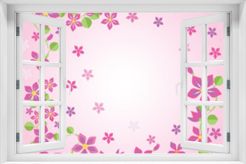 Fototapeta Naklejka Na Ścianę Okno 3D - floral background