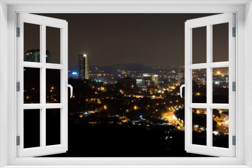 Fototapeta Naklejka Na Ścianę Okno 3D - Night view of Kajang Town cityscape, Malaysia