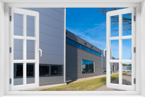Fototapeta Naklejka Na Ścianę Okno 3D - industrial warehouse exterior