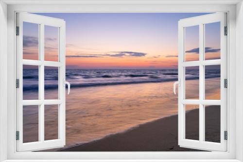 Fototapeta Naklejka Na Ścianę Okno 3D - Purple Sunset over mediterranean sea in Italy 