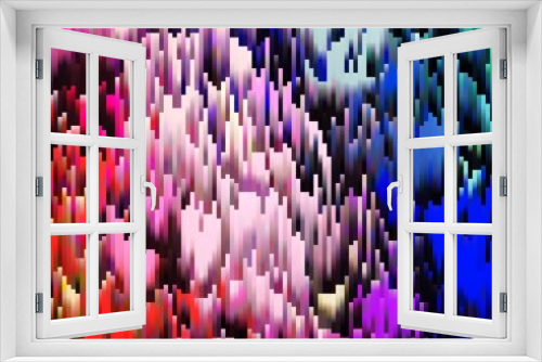 Fototapeta Naklejka Na Ścianę Okno 3D - colorful pixelated abstract background and textures