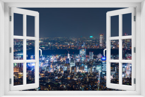 Fototapeta Naklejka Na Ścianę Okno 3D - Tokyo city at twilight, Japan