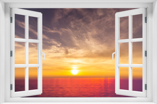 Fototapeta Naklejka Na Ścianę Okno 3D - beautiful sea at sunset