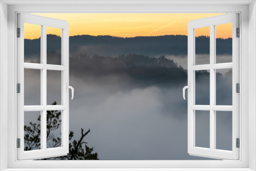 Fototapeta Naklejka Na Ścianę Okno 3D - Die Bastei am Morgen