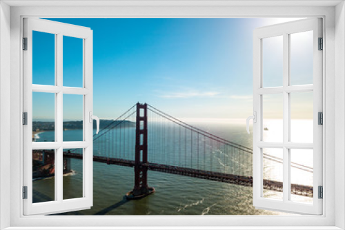 Fototapeta Naklejka Na Ścianę Okno 3D - Golden Gate Sunset