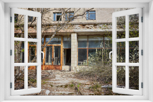 Fototapeta Naklejka Na Ścianę Okno 3D - abandoned hospital in the city of Pripyat, Ukraine. Consequences of a nuclear explosion at the Chernobyl nuclear power plant