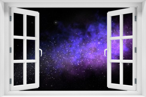 Fototapeta Naklejka Na Ścianę Okno 3D - 暗闇の宇宙、銀河、美しい星雲と無数の星々