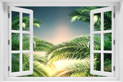 Fototapeta Naklejka Na Ścianę Okno 3D - Creative plam tree backdrop