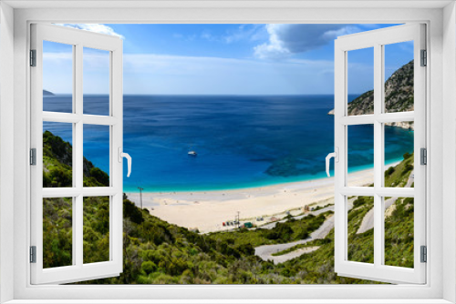 Fototapeta Naklejka Na Ścianę Okno 3D - Plaża Myrthos. Kefalonia, Grecja