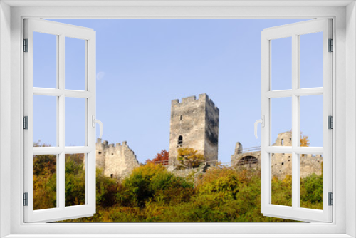 Fototapeta Naklejka Na Ścianę Okno 3D - Burgruine Hinterhaus in der Wachau