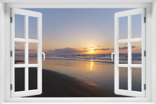 Fototapeta Naklejka Na Ścianę Okno 3D - Japanese coast Sunset Sandy beach
