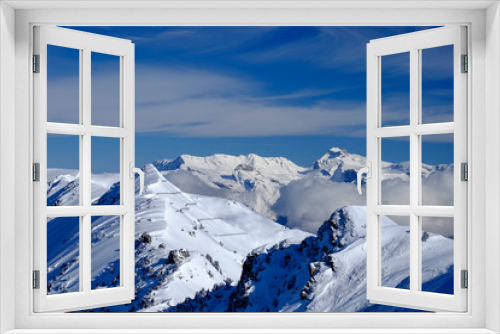 Fototapeta Naklejka Na Ścianę Okno 3D - Alpine ridge