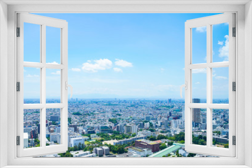 Fototapeta Naklejka Na Ścianę Okno 3D - 東京市街地（画面右は中目黒）
