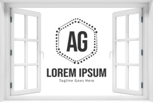 AG Letter Logo Design. Creative Modern AG Letters Icon Illustration