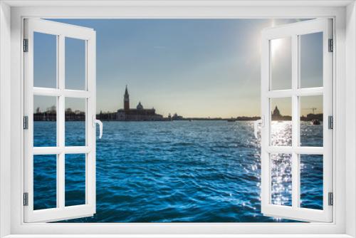 Fototapeta Naklejka Na Ścianę Okno 3D - San Giorgio Maggiore Island in Venice,Italy,2019,view from the boat