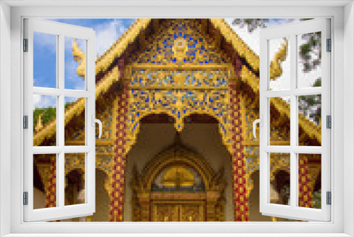 Fototapeta Naklejka Na Ścianę Okno 3D - Chiangmai temple in Thailand