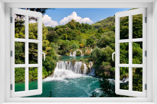 Fototapeta Naklejka Na Ścianę Okno 3D - Krka National Park, Waterfalls , Dalmatia, Croatia near Sibenik