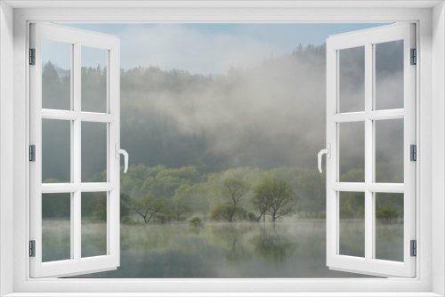 Fototapeta Naklejka Na Ścianę Okno 3D - 白川湖