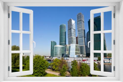 Fototapeta Naklejka Na Ścianę Okno 3D - Modern business skyscrapers in Moscow city