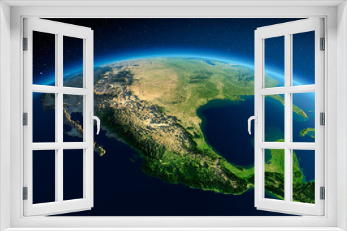Fototapeta Naklejka Na Ścianę Okno 3D - Detailed Earth. Mexico