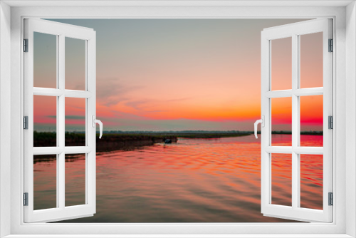 Fototapeta Naklejka Na Ścianę Okno 3D - Sunset in Danube Delta