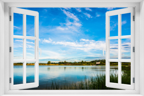 Fototapeta Naklejka Na Ścianę Okno 3D - blue sky and white clouds.