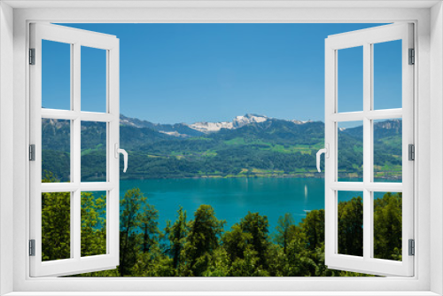 Fototapeta Naklejka Na Ścianę Okno 3D - Lake of Lucerne. Brunnen. Switzerland