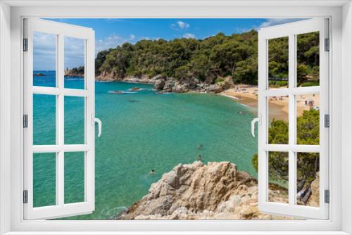 Fototapeta Naklejka Na Ścianę Okno 3D - Blanes girona costa brava vistas playa turquesa , santa cristina , lloret de mar, cala Treumal