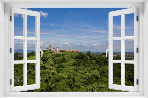 Fototapeta Naklejka Na Ścianę Okno 3D - Old Thai king palace on mountain at Phetchaburi province, Thailand