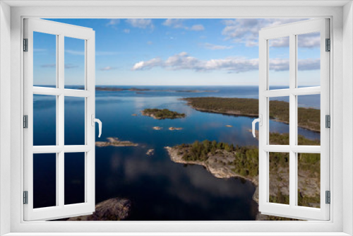 Fototapeta Naklejka Na Ścianę Okno 3D - Stockholm archipelago from a bird's eye view. Aerial photography. Drone photo 