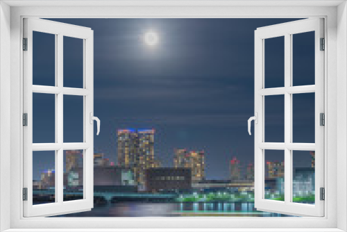 Fototapeta Naklejka Na Ścianę Okno 3D - 豊洲の夜景
